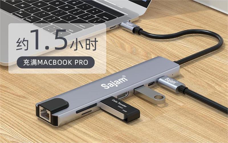 笔电接口不够用怎么办，USB扩展坞来解决。